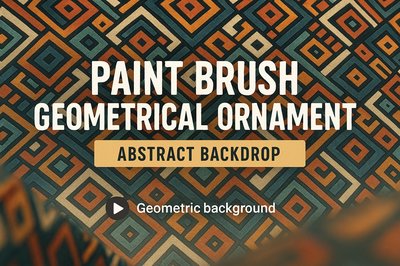 Abstract Geometric Background with Paint Brush Style