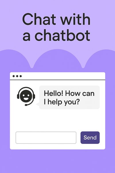 Chatbot Interaction Illustration with Friendly Design