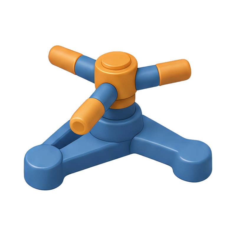 rotating garden sprinkler in action