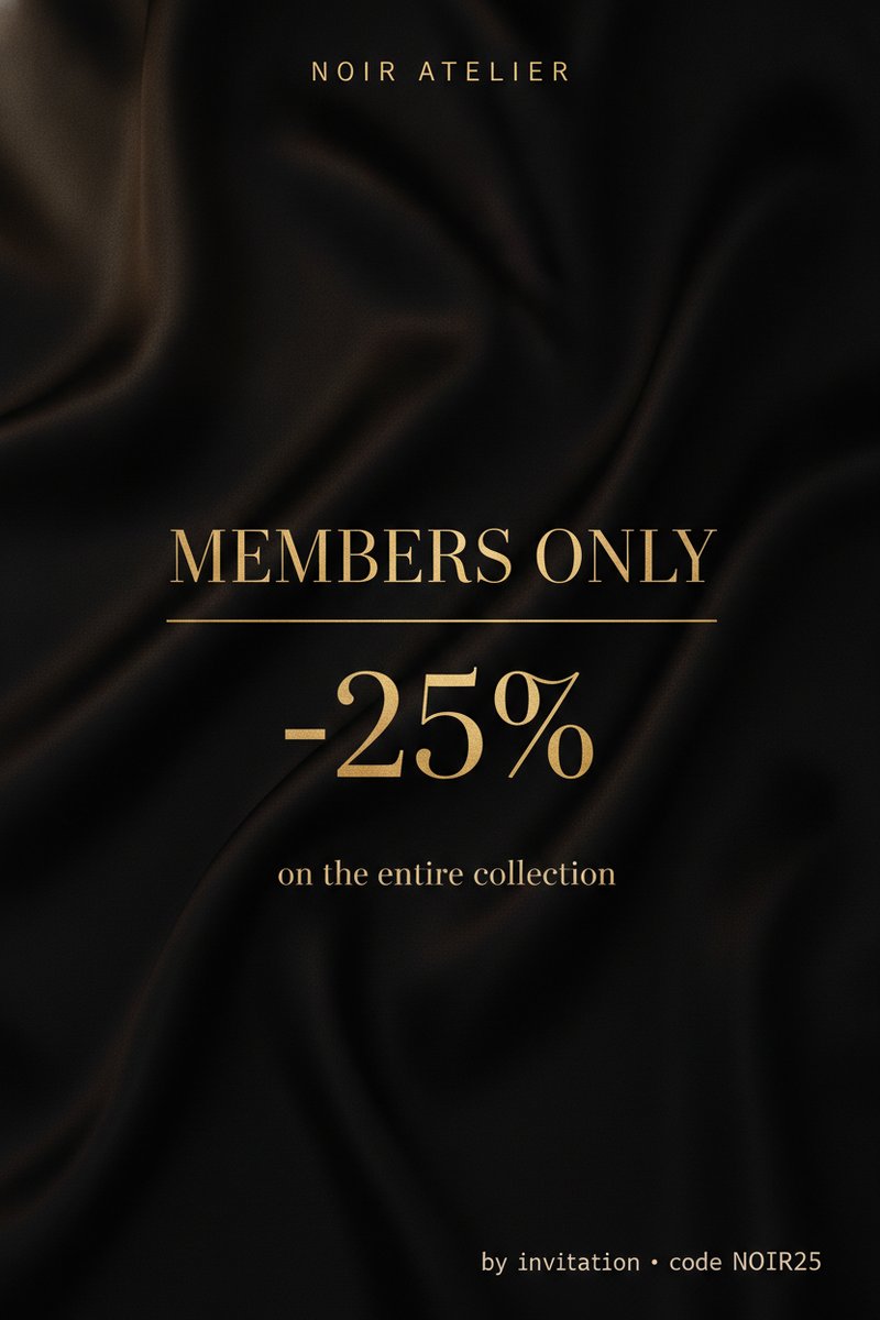 Elegant members-only sale banner