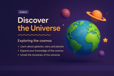 3D Illustration of the Universe for Engaging Landing Page