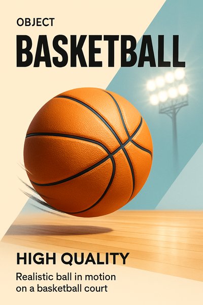 Dynamic Basketball Promotion with Motion and Bright Lighting