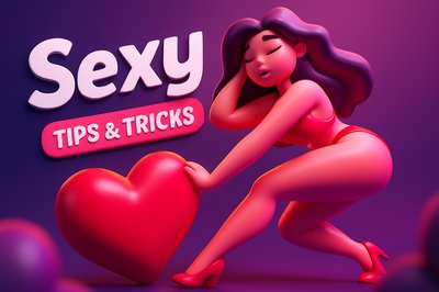 Dynamic 3D Illustration Featuring Sexy Tips and Tricks