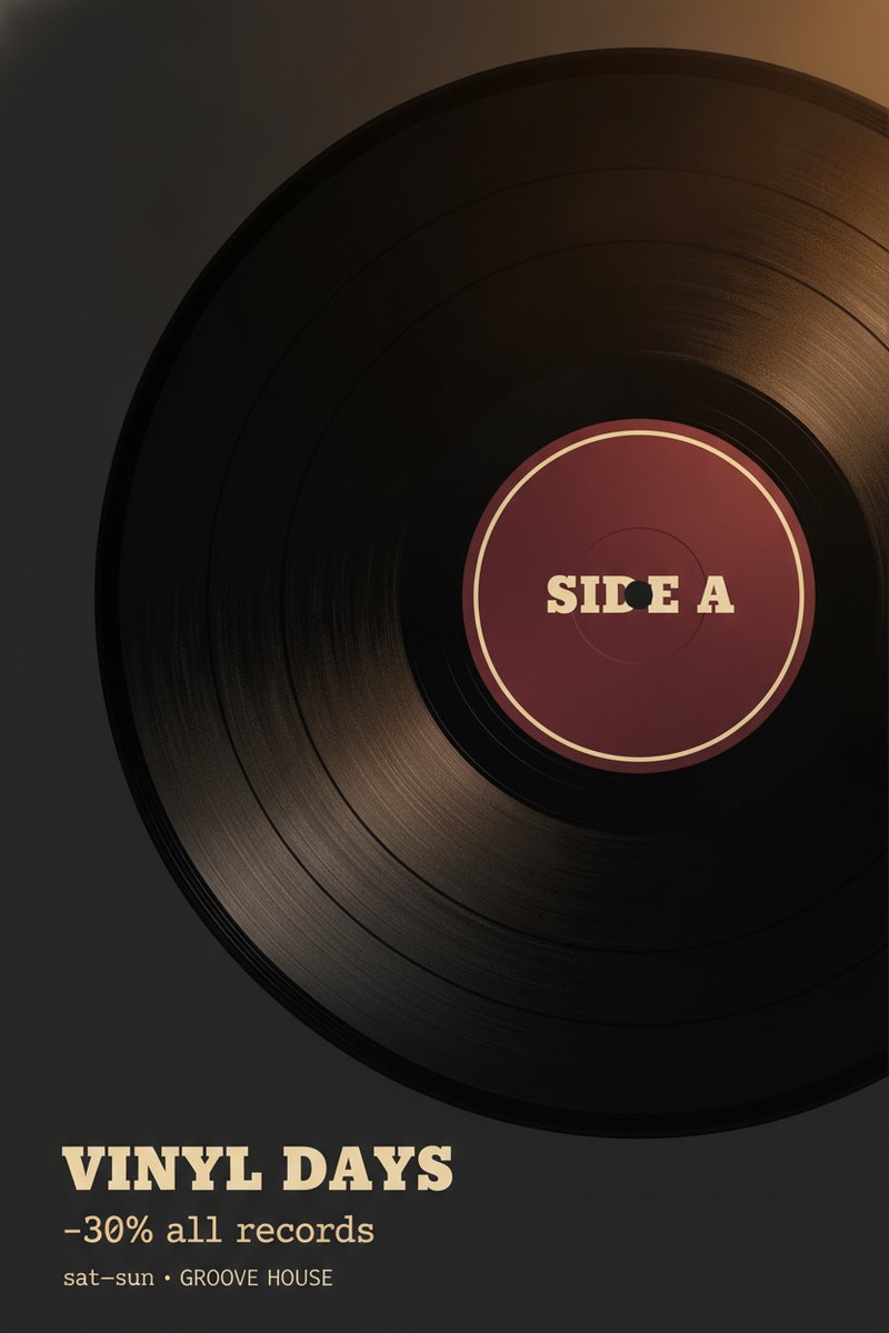 Vinyl days sale banner