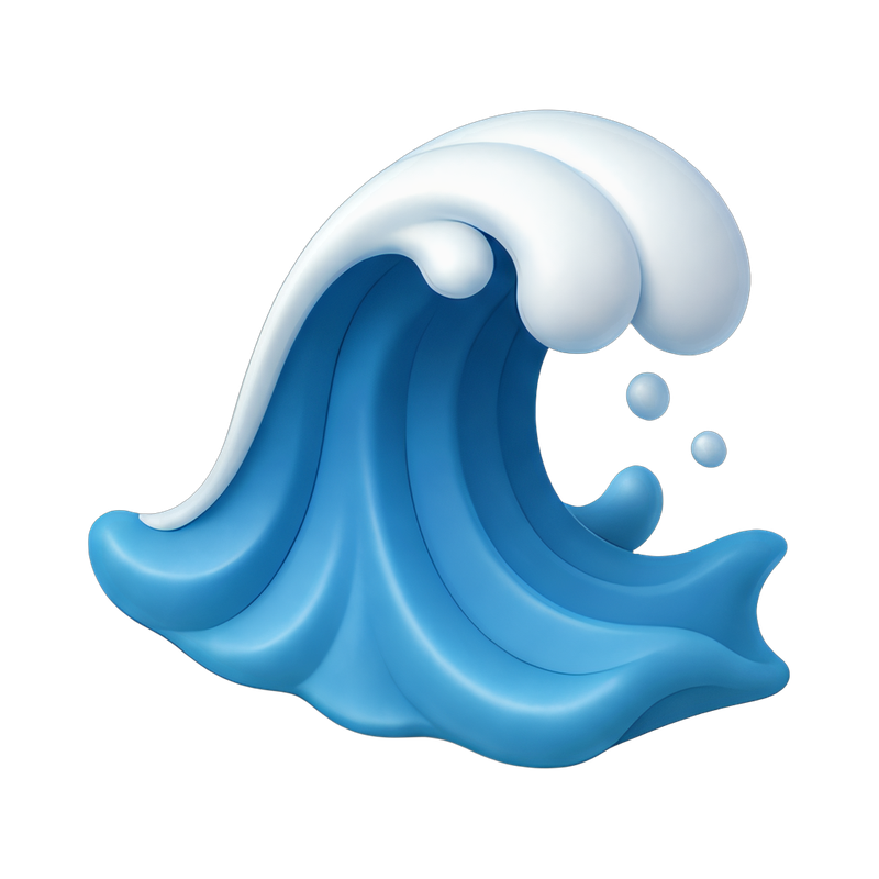 dynamic ocean wave curling