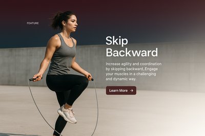 Stylish Web Page Design for Fitness Feature