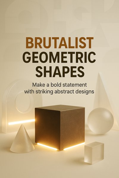 Brutalist Geometric Shapes Promotional Graphic