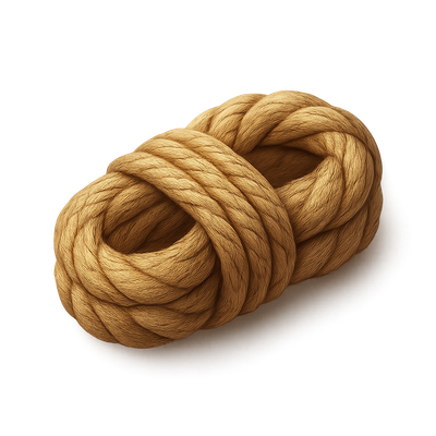 3D Hemp Rope Icon with Isometric View