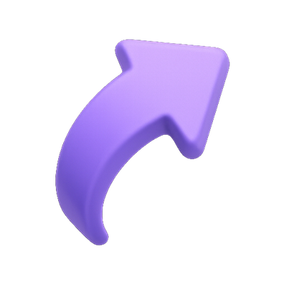 Stylized 3D Purple Arrow Icon