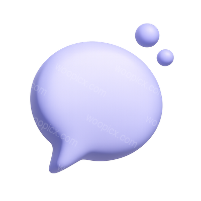 3D Help Bubble Icon with Isometric Design
