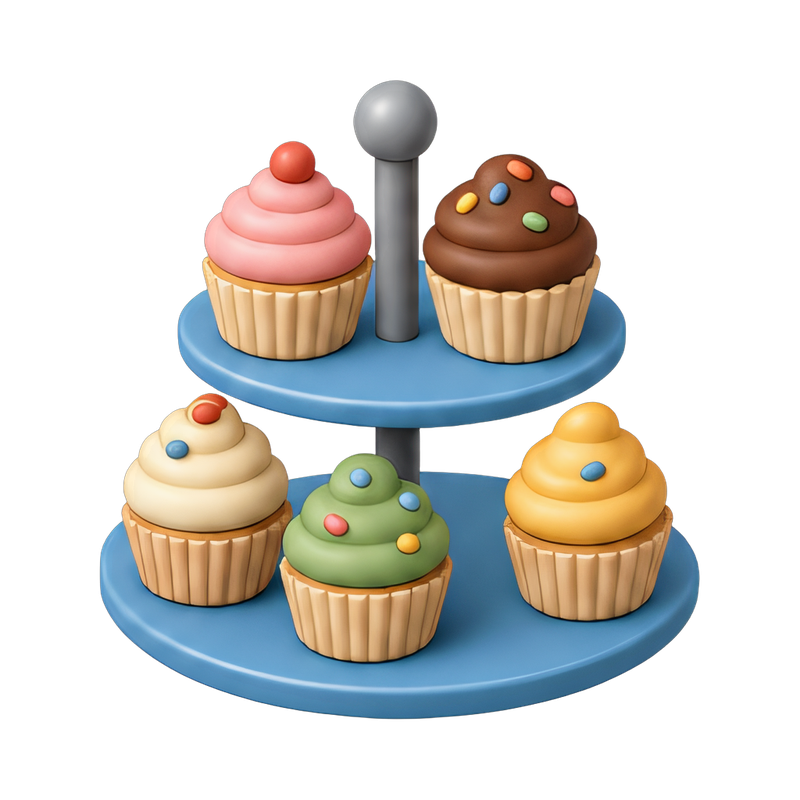 elegant cupcake tower display