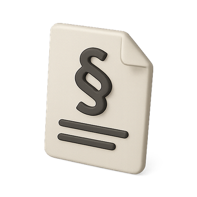 Legal Document Icon with Paragraph Symbol