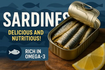 Nutritional Food Promotion Featuring Sardines in a Can