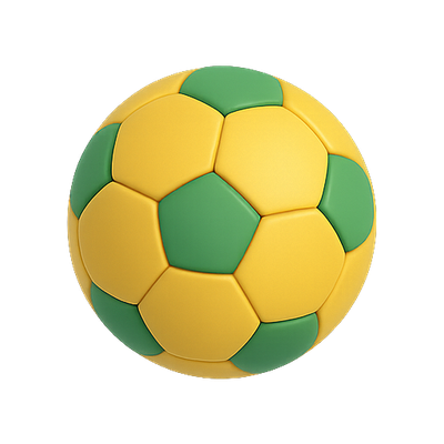 3D Render of a Colorful Soccer Ball