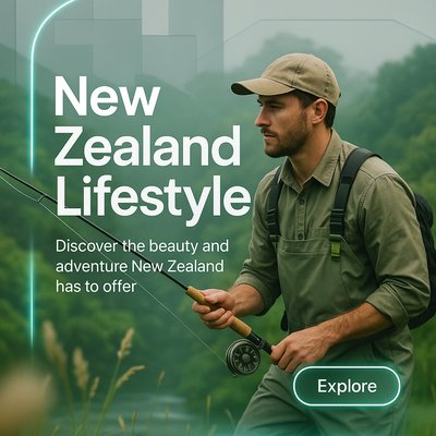 Promotional Image Showcasing New Zealand Lifestyle and Adventure