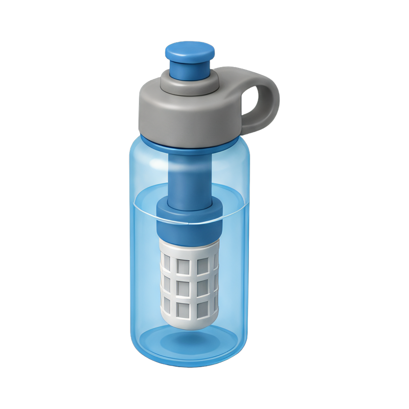 portable squeeze water filter bottle