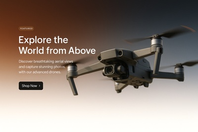 Stylish Drone Icon with Aerial View Theme