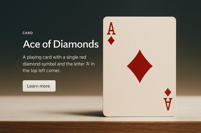 Stylish Ace of Diamonds Playing Card Illustration