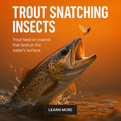 Trout Snatching Insects - Dynamic Fishing Scene