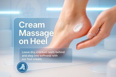 Promotional Graphic for Foot Cream with Massage Feature