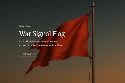 War Signal Flag Displaying Combat Readiness