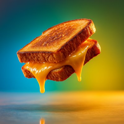 Dynamic Realism of a Grilled Cheese Sandwich in Mid-Air