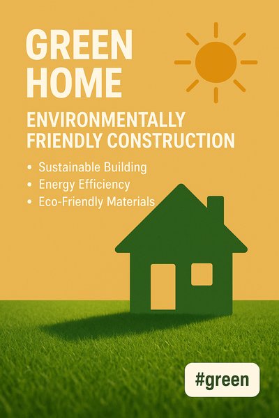 Promotional Graphic for Eco-Friendly Home Construction