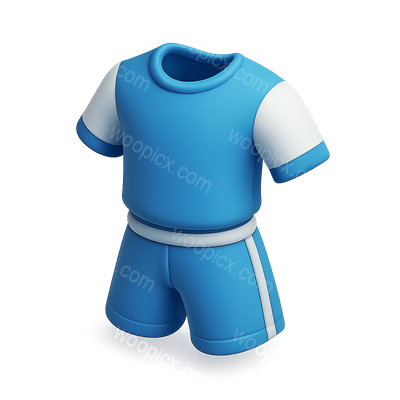 Stylish 3D Athletic Outfit Icon for Sportswear Design