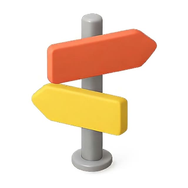 Colorful Directional Signage Stock Footage