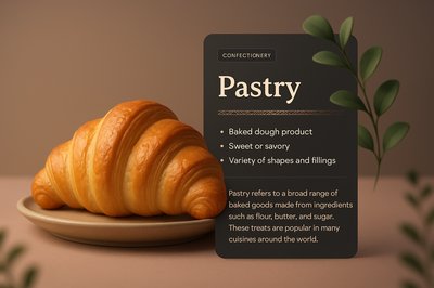 3D Croissant Pastry with Elegant Design Elements