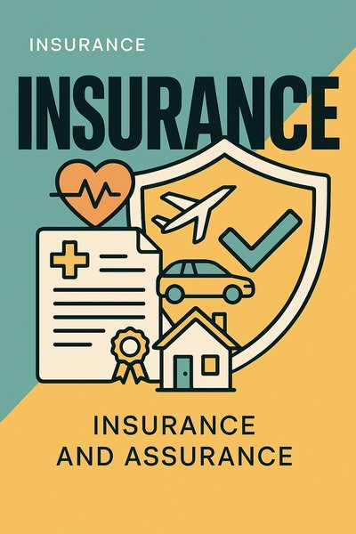 Modern Insurance Vector Illustration with Bold Typography
