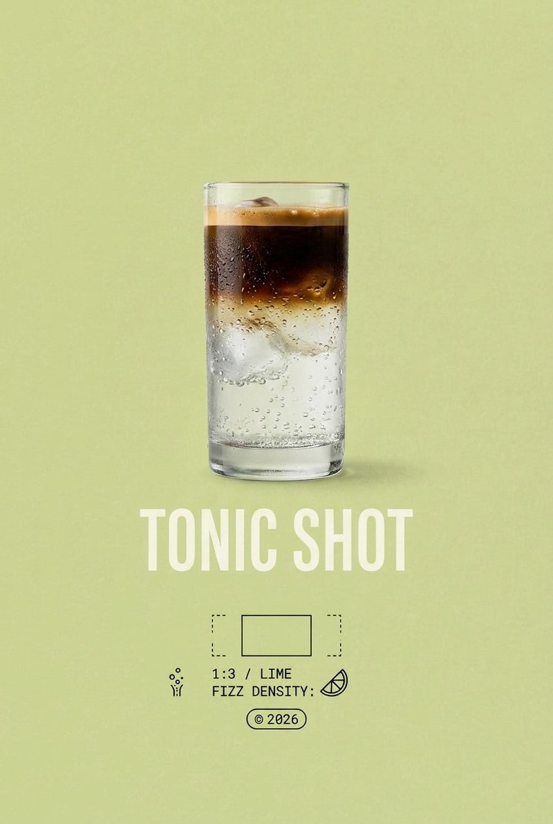Refreshing espresso tonic drink