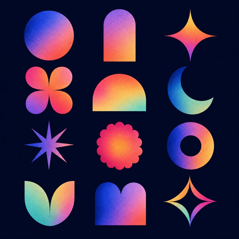 Gradient shapes design elements