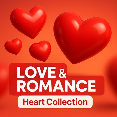 3D Rendered Heart Collection for Love and Romance Themes