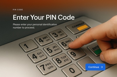 Stylish PIN Code Input Interface Design