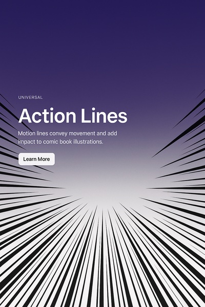 Dynamic Comic Book Action Lines on Gradient Background