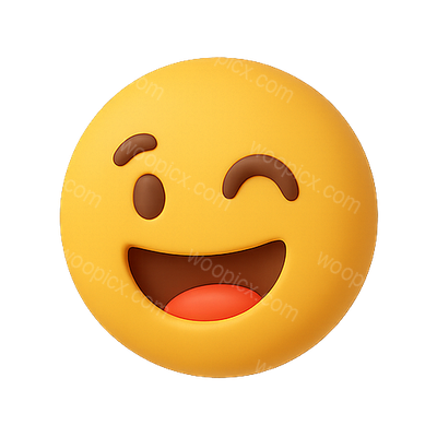 Winking Smiley Emoji with Playful Expression