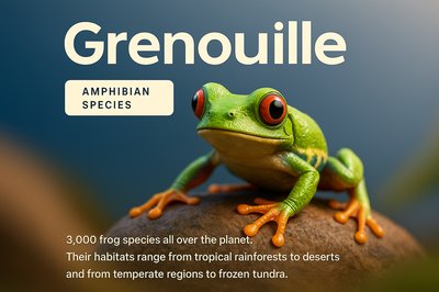 Dynamic 3D Illustration of Grenouille Amphibian Species