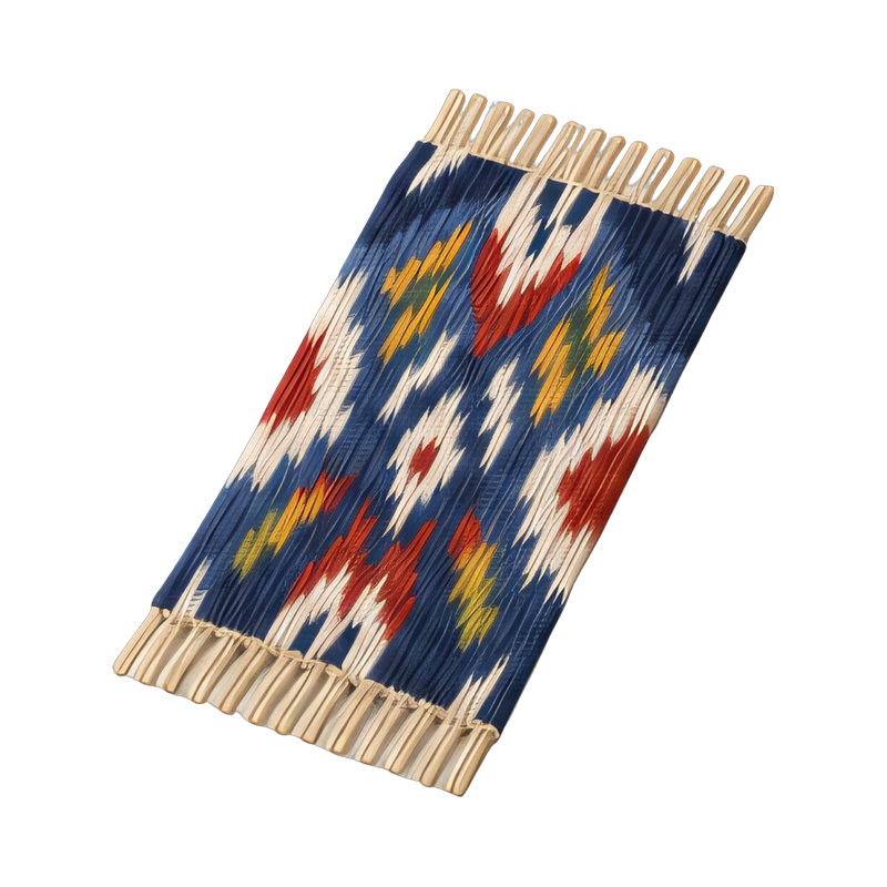 colorful ikat woven fabric
