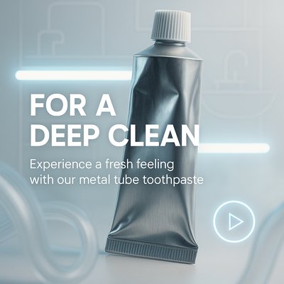 Modern Toothpaste Packaging with Clean Aesthetic