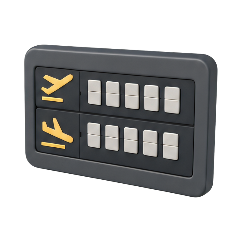 vintage split flap departure board