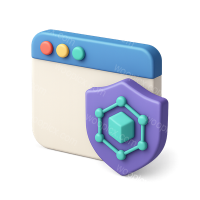 3D Web3 Icon with Isometric Design for Browser Extension