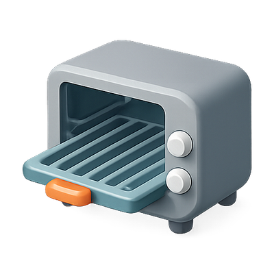 Stylized Kitchen Toaster Illustration in Modern Design