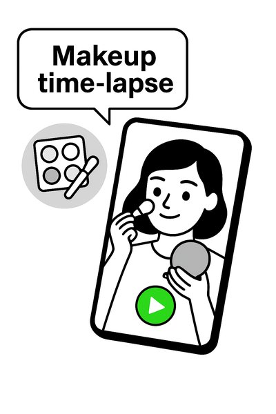 Illustrative Graphic for Makeup Time-Lapse Tutorial