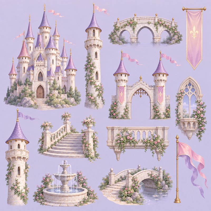 fairytale castle design elements