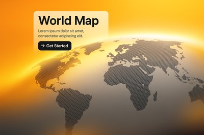 Stylized World Map with Call to Action Button