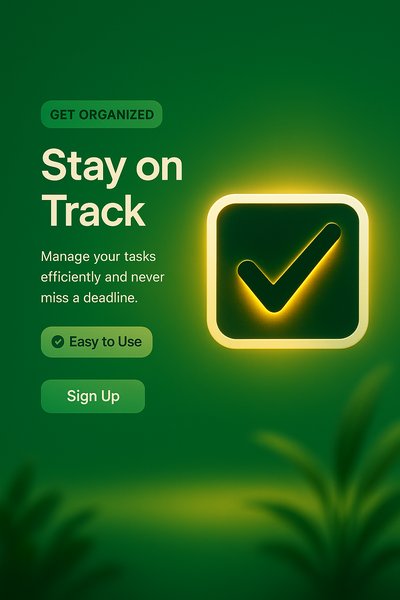 Organizational App Promotion with Checkmark Icon