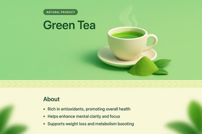 Landing Page Design for Green Tea Product