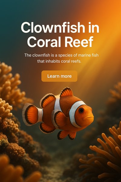 Clownfish in Coral Reef: Marine Life Exploration
