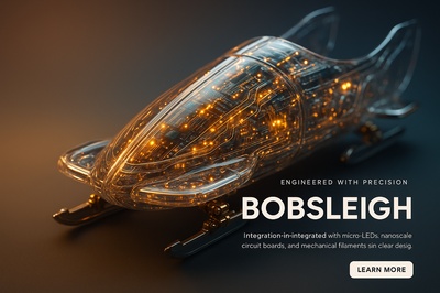 Hyperrealistic Bobsleigh with LED and Circuit Board Details